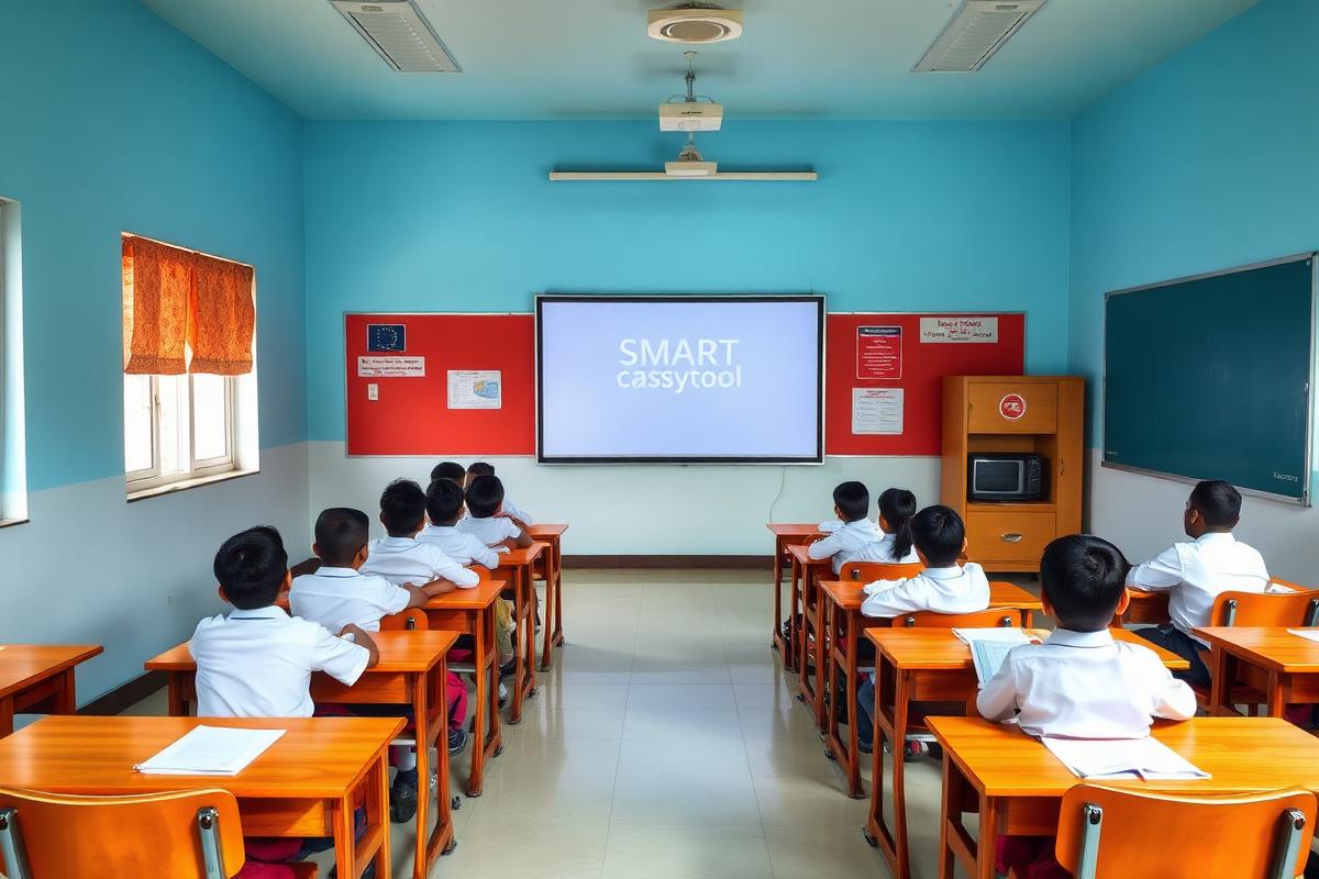 Smart classroom with digital board